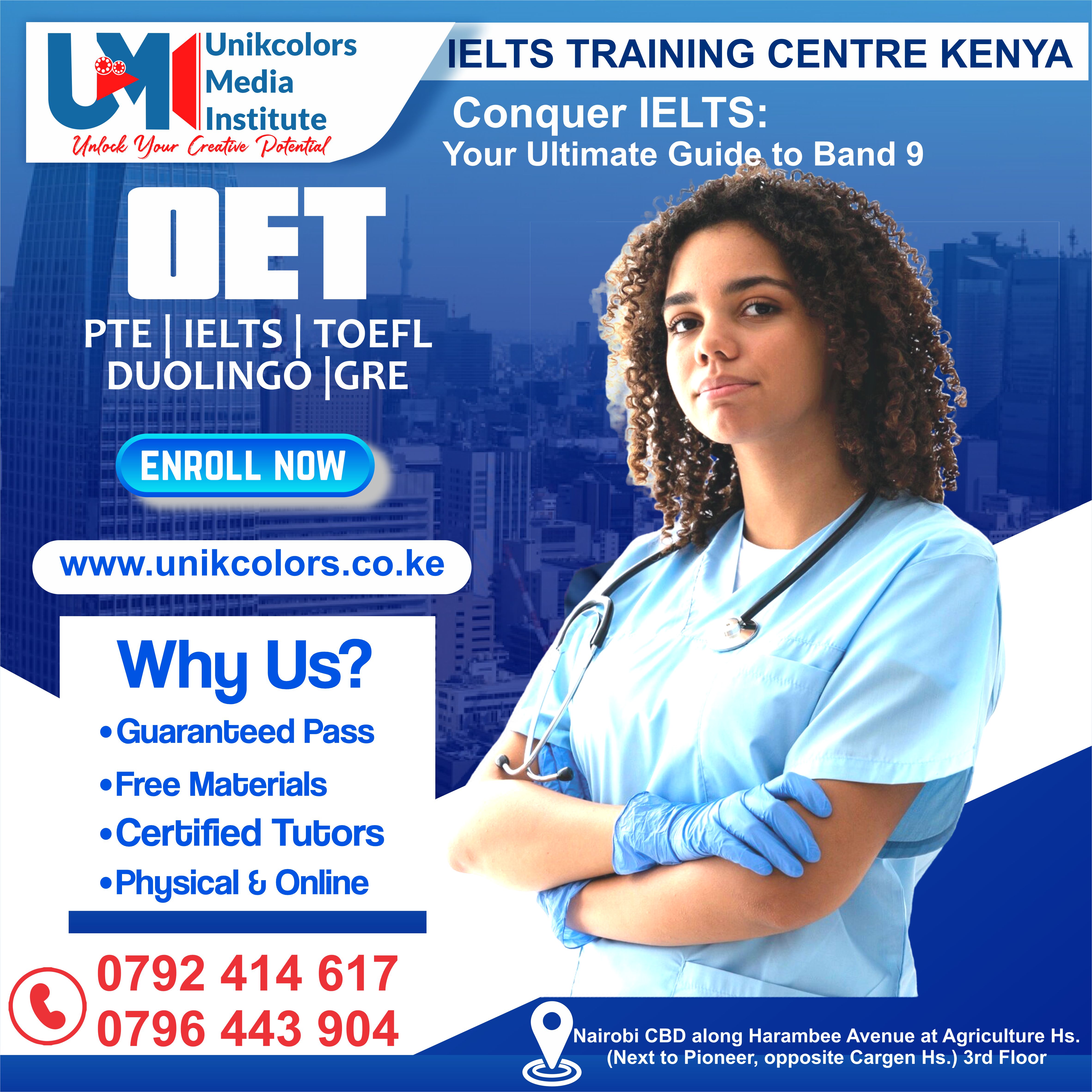 IELTS TRAINING CENTRE KENYA - IELTS PREPARATION | OET | TOEFL | PTE | GRE | DUOLINGO